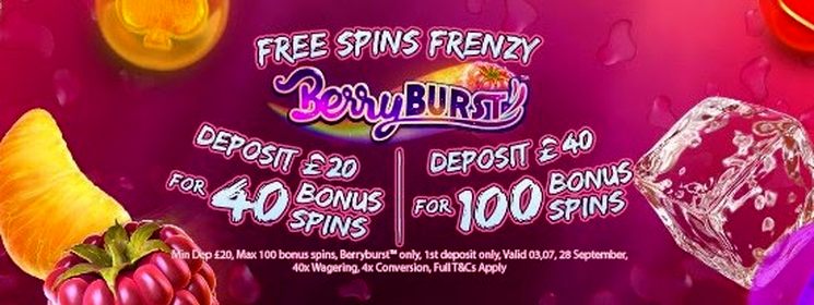 Bonus Spins On Berryburst Slot Planet Fruity And Slotsino Casinos