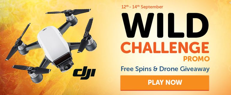 Claim plenty of spins as well as win a DJI Spark Drone at WildSlots Casino