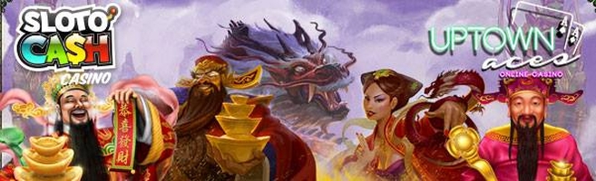 Dragon Treat of 350 Free Spins at Slotocash, Uptown Aces Casinos