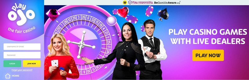 PlayOJO - Best UK Casino for No-Wager Bonuses