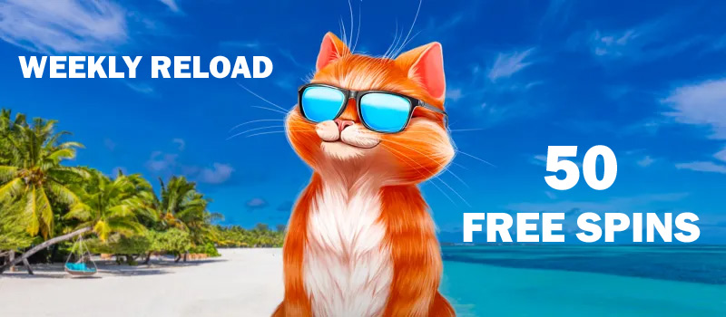 50 Free Spins Weekly Reload at Cazimbo Casino